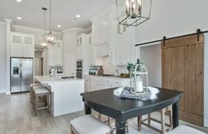 Luxury white kitchen by Land mark fine homes