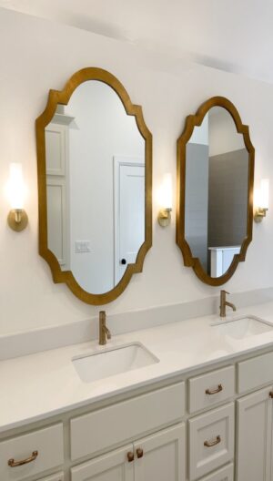 The modern sink with luxury mirror at Norman, OK