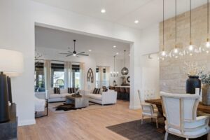 Elegant open concept living in the Saddie Plan featuring stylish finishes in Oklahoma City