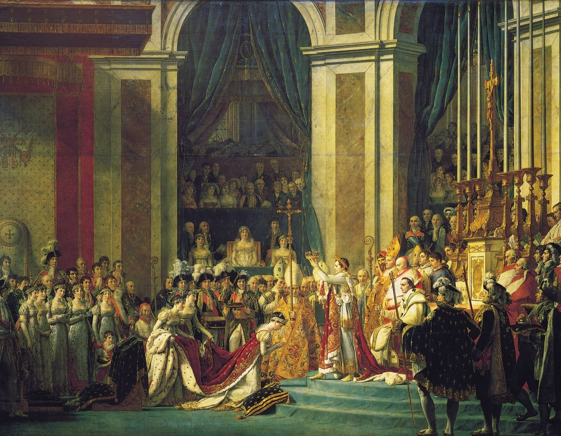 The Antique Artwork - The Coronation of Napolean by Jacques-Louis David