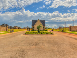 The long view of luxury house at at Norman, OK