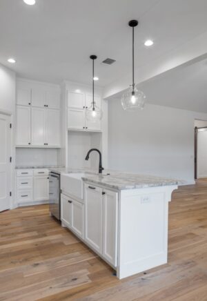 A White Painted Kitchen.