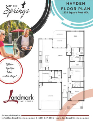 The poster for Hayden Floor Plan 3D from Land mark fine homes