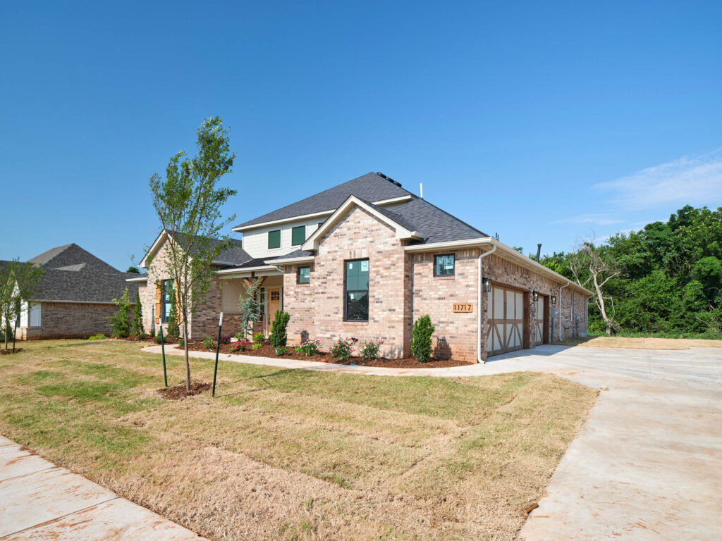 Elegant residential property with Chloe floor plan and driveway in the Oklahoma City metro area