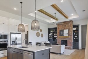 The living room of a house built by Landmark Fine Homes in Campfire Lane 3