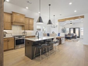 Modern kitchen and living space at 12729 NW 2nd Terrace, Yukon, OK. Bright and open