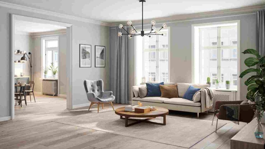 A living room with a couch and a coffee table in Oklahoma City Metro