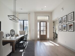 A residential home with a wade-side entry built by Landmark Fine Homes in Oklahoma City