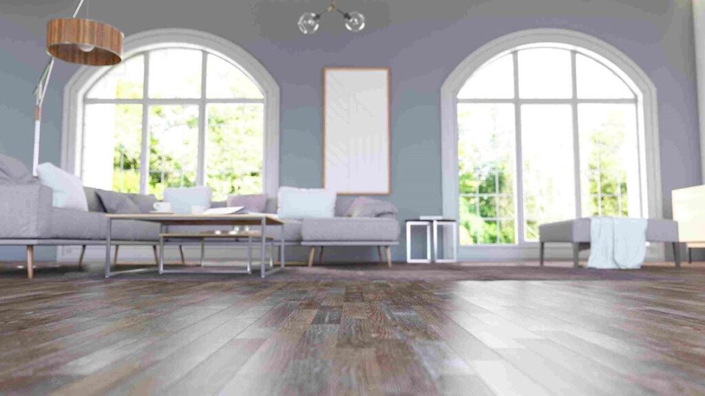Choosing the right flooring for your new home with gray walls and wood floors in Oklahoma City